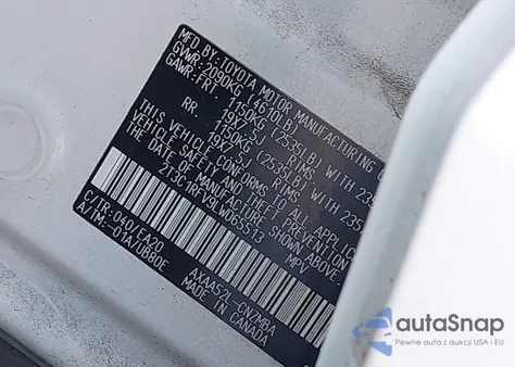 2020 Toyota Rav4 Xle Premium z USA, uszkodzony, nr VIN 2T3C1RFV9LW065513